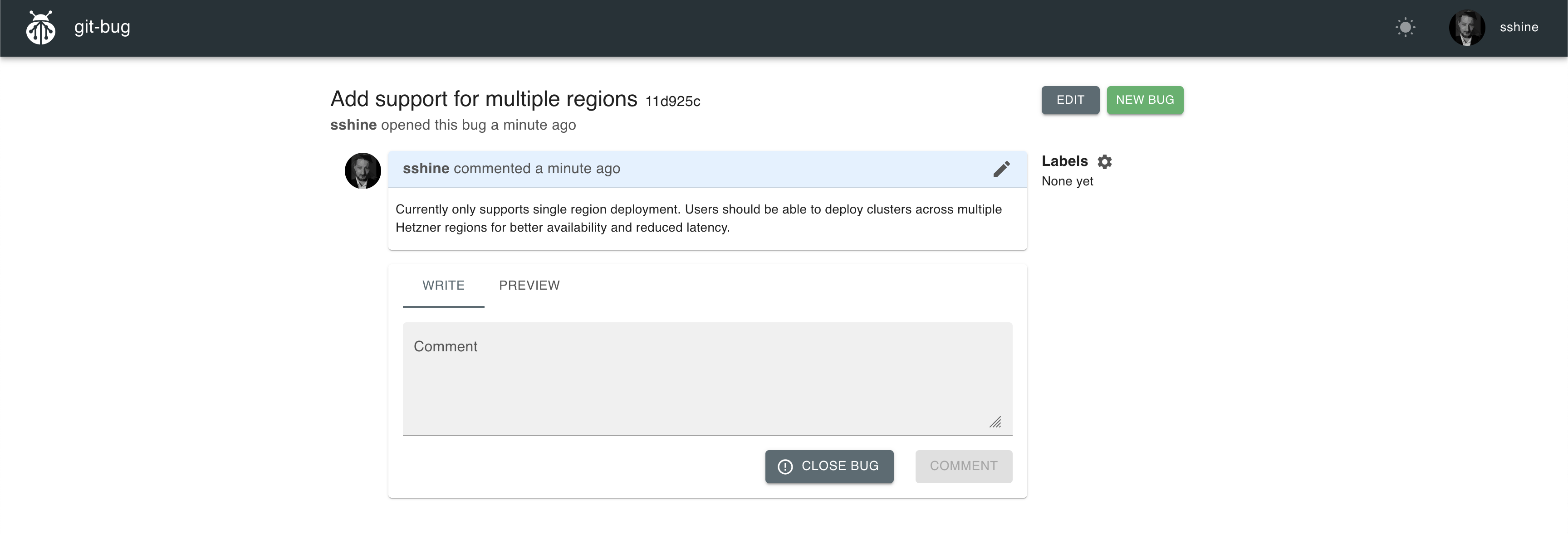 git bug webui