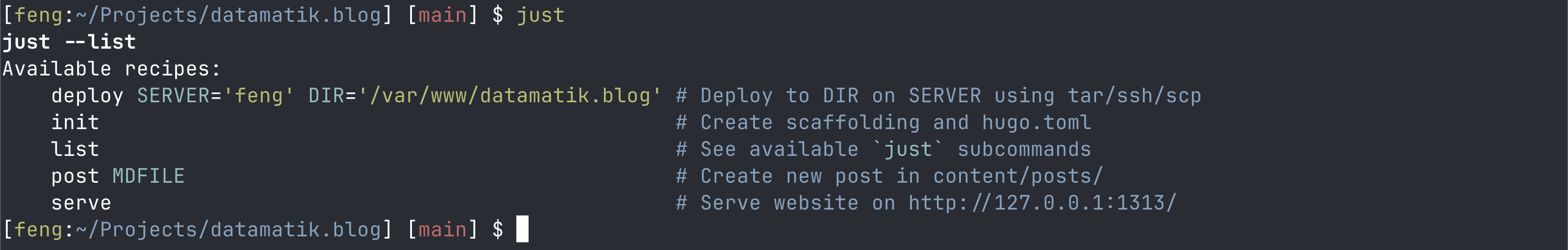 just –list